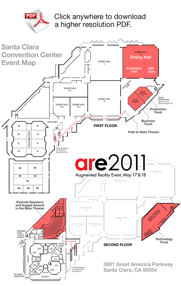 ARE2011 Event Map, Convention Center Floorplan